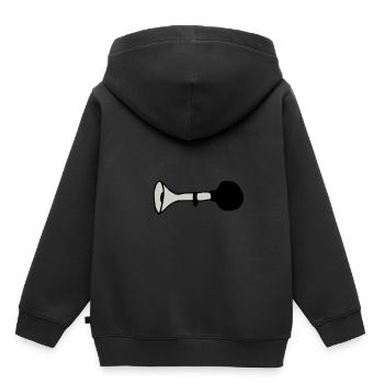 Corne de cyclomoteur - Sweat Premium à capuche enfant bio - noir - Dos - AI Model Kid Male (0cm)
