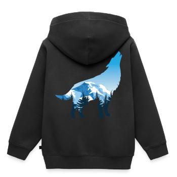 Fantastisches WolfTStück für WerwolfFanTStück " - Kinder Premium Organic Hoodie - Schwarz - Hinten - AI Model Kid Male (0cm)