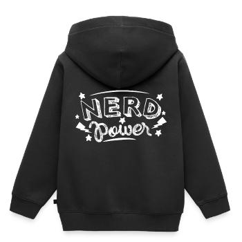 Nerd power - Kids Premium Organic Hoodie - black - Back - AI Model Kid Male (0cm)