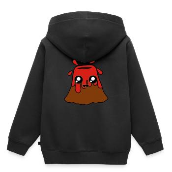 Volcan doux - Sweat Premium à capuche enfant bio - noir - Dos - AI Model Kid Male (0cm)