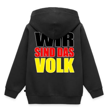 Wir sind das Volk Quarantäne - Kinder Premium Organic Hoodie - Schwarz - Hinten - AI Model Kid Male (0cm)