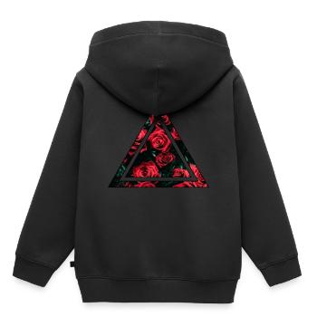 rose - Kids Premium Organic Hoodie - black - Back - AI Model Kid Male (0cm)