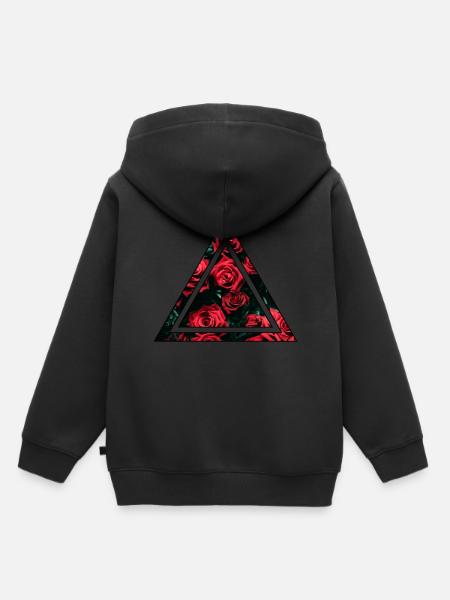 Rose - Kinder Premium Organic Hoodie - Schwarz