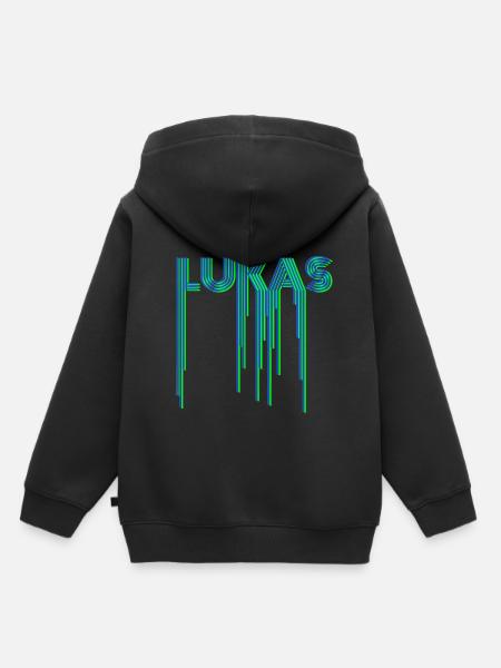 Imię Lukas Luka - Premium børne hættetrøje økologisk - sort