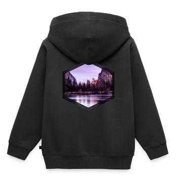 la nature - Sweat Premium à capuche enfant bio - noir - Dos - AI Model Kid Male (0cm)