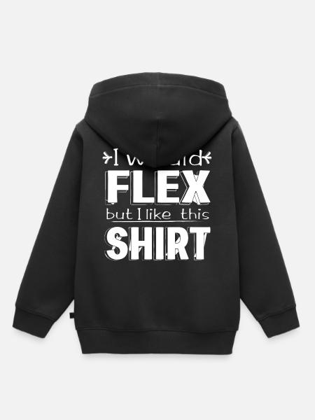 I would Flex - Kinder Premium Organic Hoodie - Schwarz