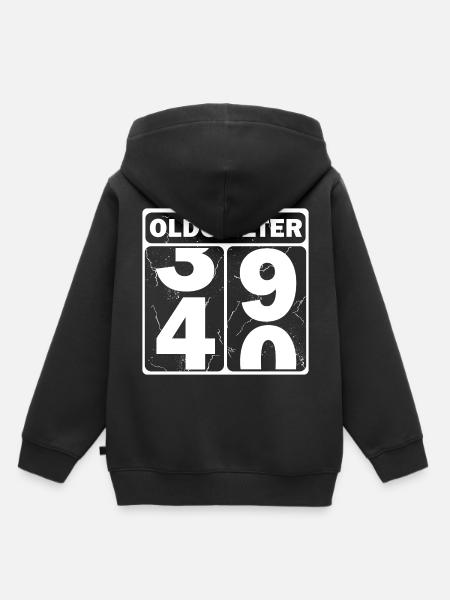 Oldometer - Kinder Premium Organic Hoodie - Schwarz