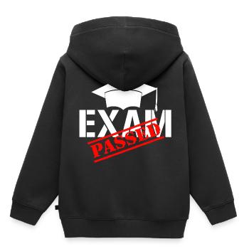 Exam Passed. - Kinder Premium Organic Hoodie - Schwarz - Hinten - AI Model Kid Male (0cm)