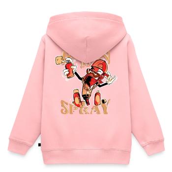 Born to Spray Graffiti - Sweat Premium à capuche enfant bio - rose - Dos - AI Model Kid Female (0cm)