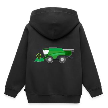Combine tractor tractor farmer - Kids Premium Organic Hoodie - black - Back - AI Model Kid Male (0cm)