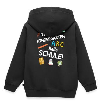 Einschulung Schulanfang Schule schulanfang - Kinder Premium Organic Hoodie - Schwarz - Hinten - AI Model Kid Male (0cm)
