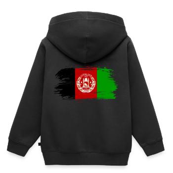 Afghanistan Flag - Kids Premium Organic Hoodie - black - Back - AI Model Kid Male (0cm)