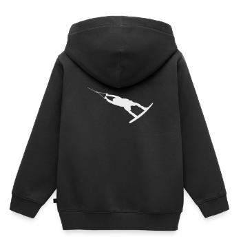 Wakeboard Wakeboard design kitesurfing - Sweat Premium à capuche enfant bio - noir - Dos - AI Model Kid Male (0cm)