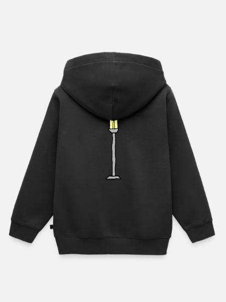 Straßenlaterne - Kinder Premium Organic Hoodie - Schwarz