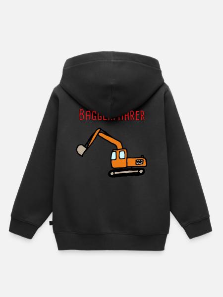 Baggerfahrer - Kinder Premium Organic Hoodie - Schwarz