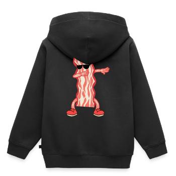 Wenn Speck Liebe ist, ist Speck Leben "tupfen Sie - Kinder Premium Organic Hoodie - Schwarz - Hinten - AI Model Kid Male (0cm)