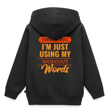 Ich schwöre nicht, dass ich nur meine - Kinder Premium Organic Hoodie - Schwarz - Hinten - AI Model Kid Male (0cm)
