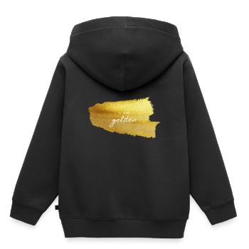 Ich bin golden - Kinder Premium Organic Hoodie - Schwarz - Hinten - AI Model Kid Male (0cm)