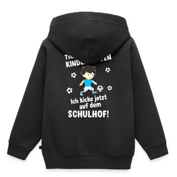 Schulanfang Schulkind Einschulung schulanfang - Kinder Premium Organic Hoodie - Schwarz - Hinten - AI Model Kid Male (0cm)