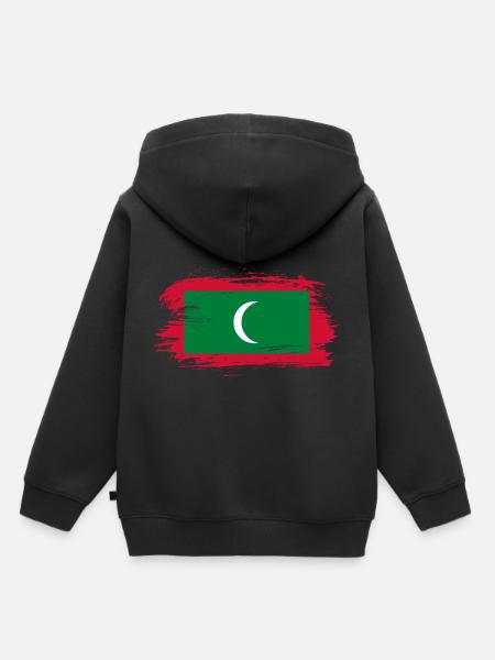 Malediven Flagge - Kinder Premium Organic Hoodie - Schwarz