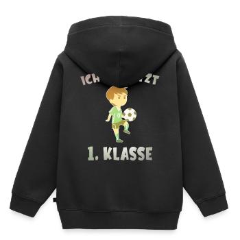 Schulkind Einschulung Schulanfang schulanfang - Kinder Premium Organic Hoodie - Schwarz - Hinten - AI Model Kid Male (0cm)