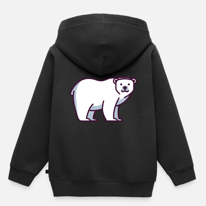 Eisbär - Kinder Premium Organic Hoodie - Schwarz