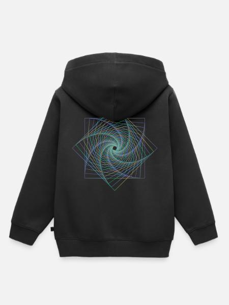Heilige Geometrie Spiralle - Kinder Premium Organic Hoodie - Schwarz