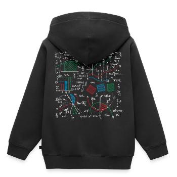 Enthusiast für mathematische Formeln - Kinder Premium Organic Hoodie - Schwarz - Hinten - AI Model Kid Male (0cm)