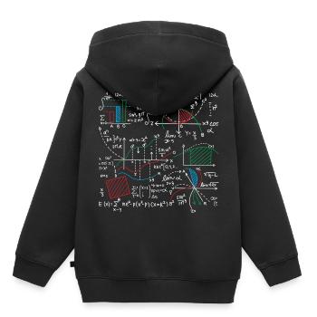 Liebhaber mathematischer Gleichungen Mathe - Kinder Premium Organic Hoodie - Schwarz - Hinten - AI Model Kid Male (0cm)