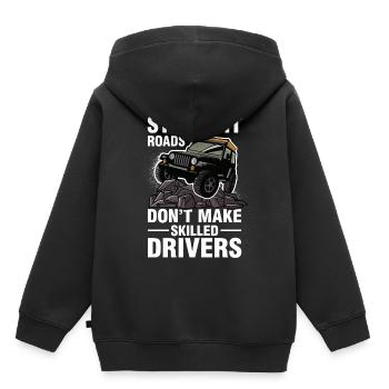 Off-road vehicle Jeep Offroad Gift - Kids Premium Organic Hoodie - black - Back - AI Model Kid Male (0cm)