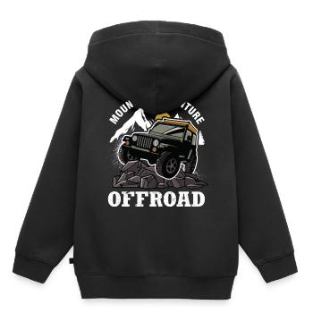 Off-road vehicle jeep offroad gift - Kids Premium Organic Hoodie - black - Back - AI Model Kid Male (0cm)