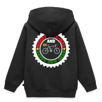 Joyeux vélomas Joyeux nouvel équipement Joyeux - Sweat Premium à capuche enfant bio - noir - Dos - AI Model Kid Male (0cm)