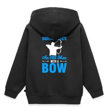 Arrow and Bow Archery Grandpa Gift - Kids Premium Organic Hoodie - black - Back - AI Model Kid Male (0cm)