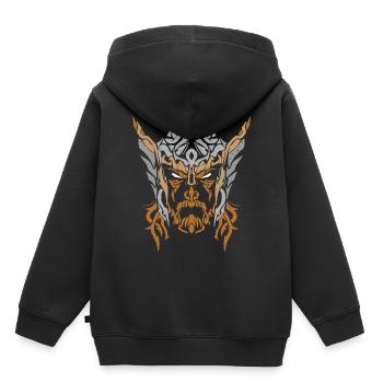 Thor Viking Dieu nordique Paganisme nordique - Sweat Premium à capuche enfant bio - noir - Dos - AI Model Kid Male (0cm)