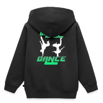 Break dance - Sweat Premium à capuche enfant bio - noir - Dos - AI Model Kid Male (0cm)