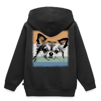 Chihuahua - Kinder Premium Organic Hoodie - Schwarz - Hinten - AI Model Kid Male (0cm)