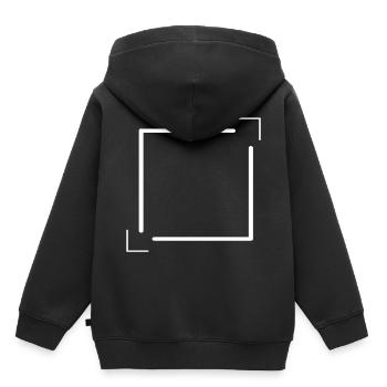 Linien Rahmen mit Ecken Deko Geschenk - Kinder Premium Organic Hoodie - Schwarz - Hinten - AI Model Kid Male (0cm)