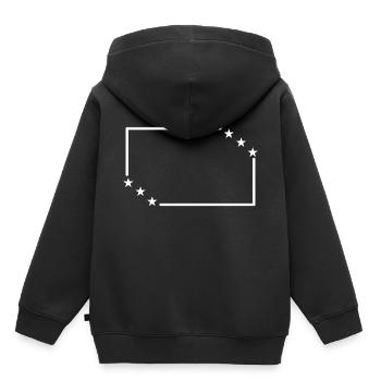 Sterne mit Rahmen Deko Geschenk - Kinder Premium Organic Hoodie - Schwarz - Hinten - AI Model Kid Male (0cm)