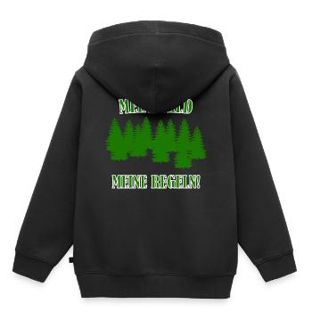 Förster - Kinder Premium Organic Hoodie - Schwarz - Hinten - AI Model Kid Male (0cm)