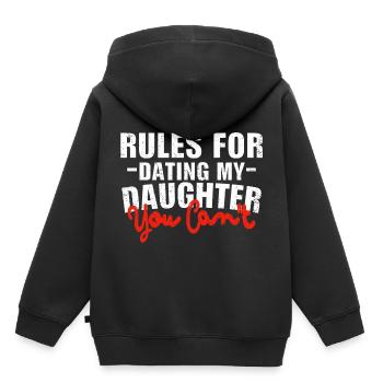 Dad Vater Papa Dating Tochter verboten - Kinder Premium Organic Hoodie - Schwarz - Hinten - AI Model Kid Male (0cm)