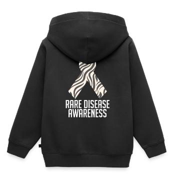 Sensibilisation aux maladies rares Sensibiliser - Sweat Premium à capuche enfant bio - noir - Dos - AI Model Kid Male (0cm)