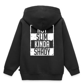 Nice Leg Gym Day Shirt "Not Slim Kinda Shady" - Kids Premium Organic Hoodie - black - Back - AI Model Kid Male (0cm)