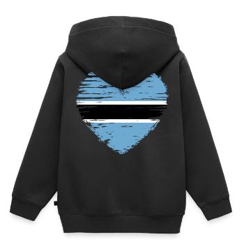 Drapeau drapeau du Botswana - Sweat Premium à capuche enfant bio - noir - Dos - AI Model Kid Male (0cm)