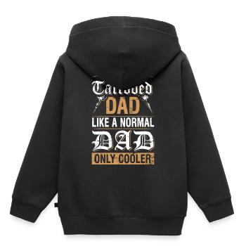 Tätowierter Vater Papa Tattoo - Kinder Premium Organic Hoodie - Schwarz - Hinten - AI Model Kid Male (0cm)