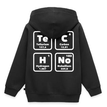 Raver Chemie - Sweat Premium à capuche enfant bio - noir - Dos - AI Model Kid Male (0cm)