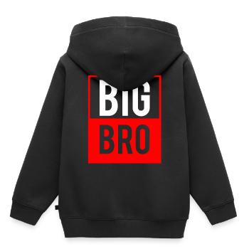 Big Bro - Großer Bruder - Kinder Premium Organic Hoodie - Schwarz - Hinten - AI Model Kid Male (0cm)