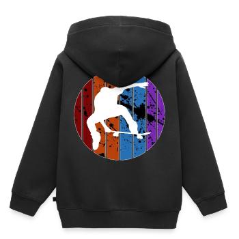 Skateboard - Sweat Premium à capuche enfant bio - noir - Dos - AI Model Kid Male (0cm)