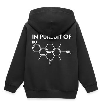 Streben nach Glück Molekül Chemie Atome Glücklich - Kinder Premium Organic Hoodie - Schwarz - Hinten - AI Model Kid Male (0cm)