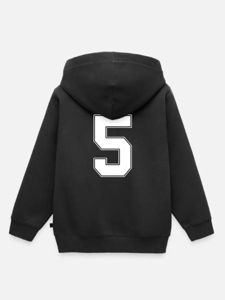 5 Jahre Trikot 5 - Kinder Premium Organic Hoodie - Schwarz