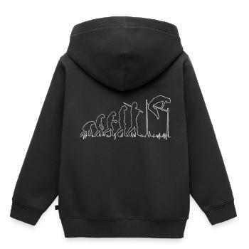 Evolution Hochsprung Leichtathletik - Kinder Premium Organic Hoodie - Schwarz - Hinten - AI Model Kid Male (0cm)